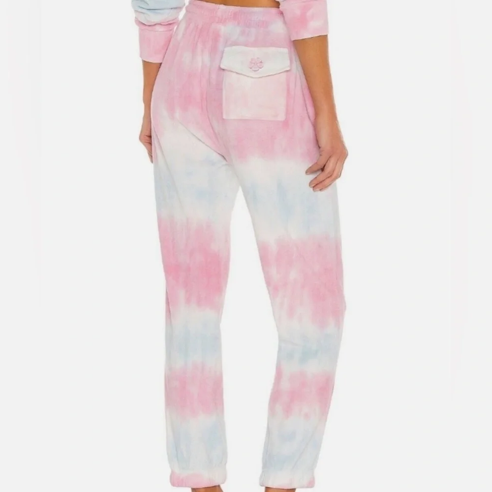 LoveShackFancy Pink and White Tie-Dye Joggers - Picture 2 of 9